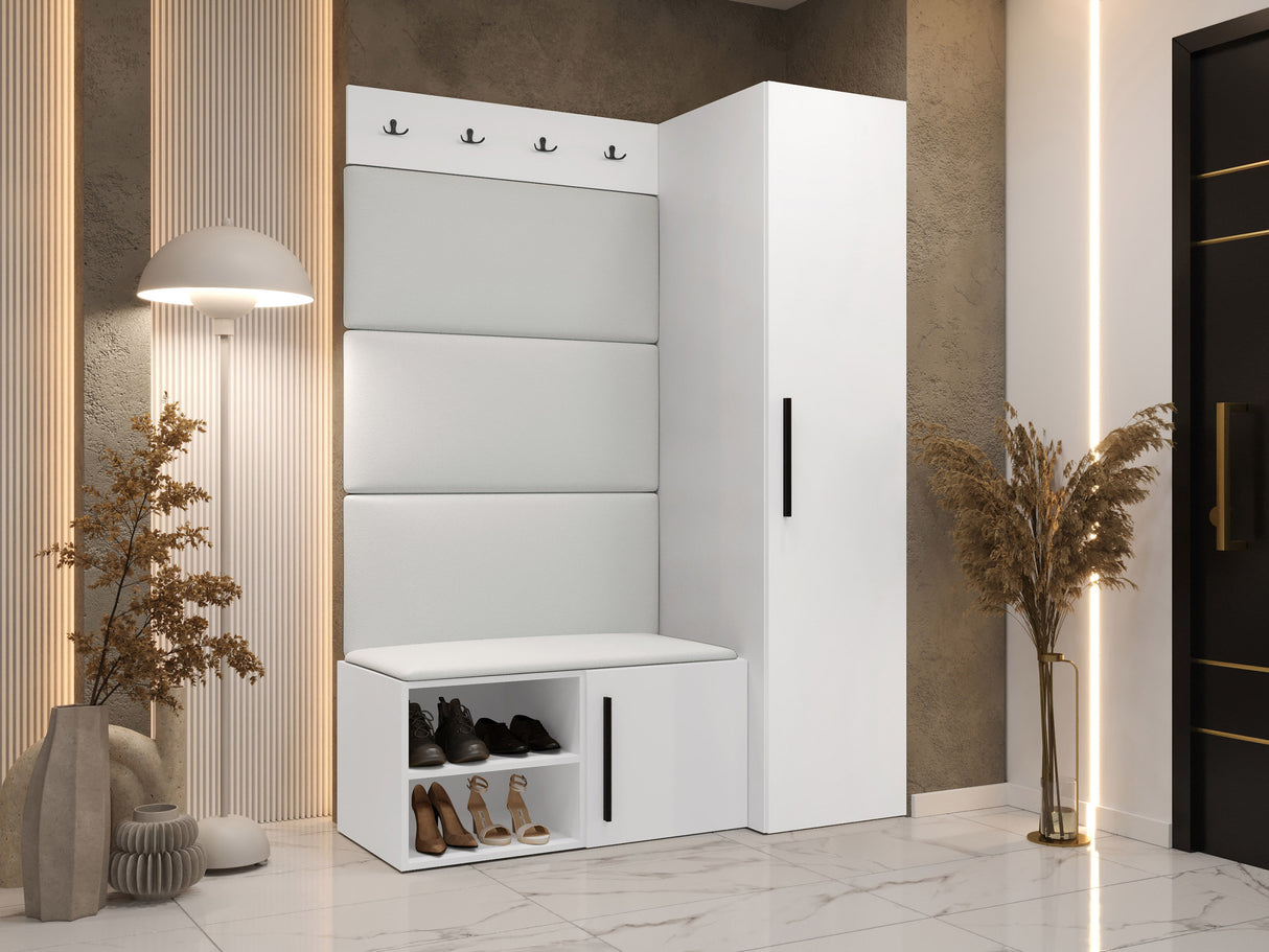 Előszoba garnitúra Garderoba MEDI II, Keret színe: Fehér, Puha falpanel színe: Soft 017 4451696