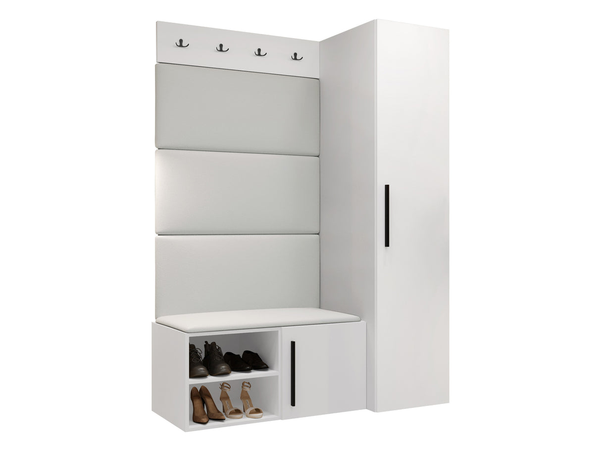Előszoba garnitúra Garderoba MEDI II, Keret színe: Fehér, Puha falpanel színe: Soft 017 4451697