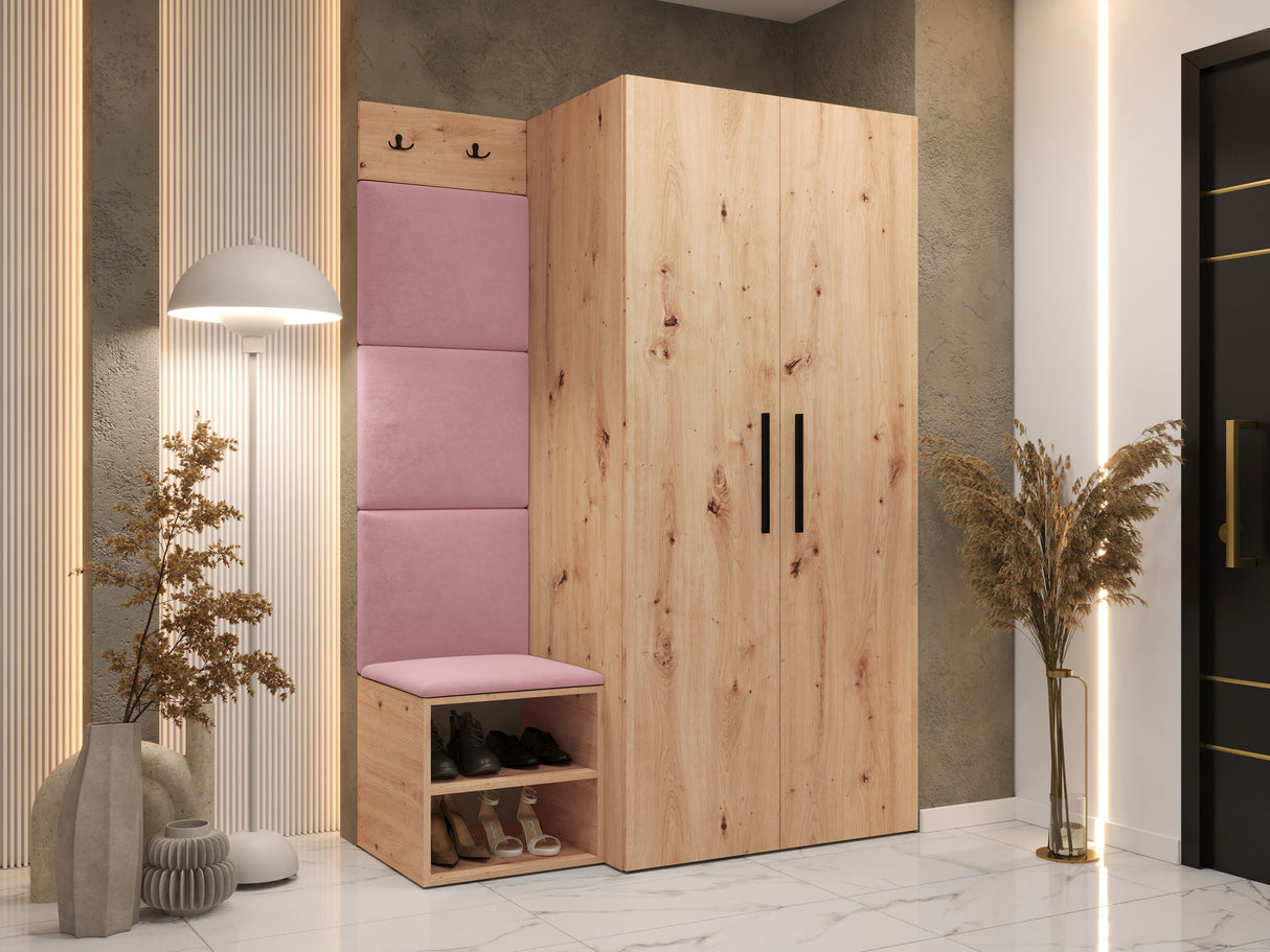 Előszoba garnitúra Garderoba MEDI IV, Keret színe: Artisan tölgy, Puha falpanel színe: Manila 09 4452056