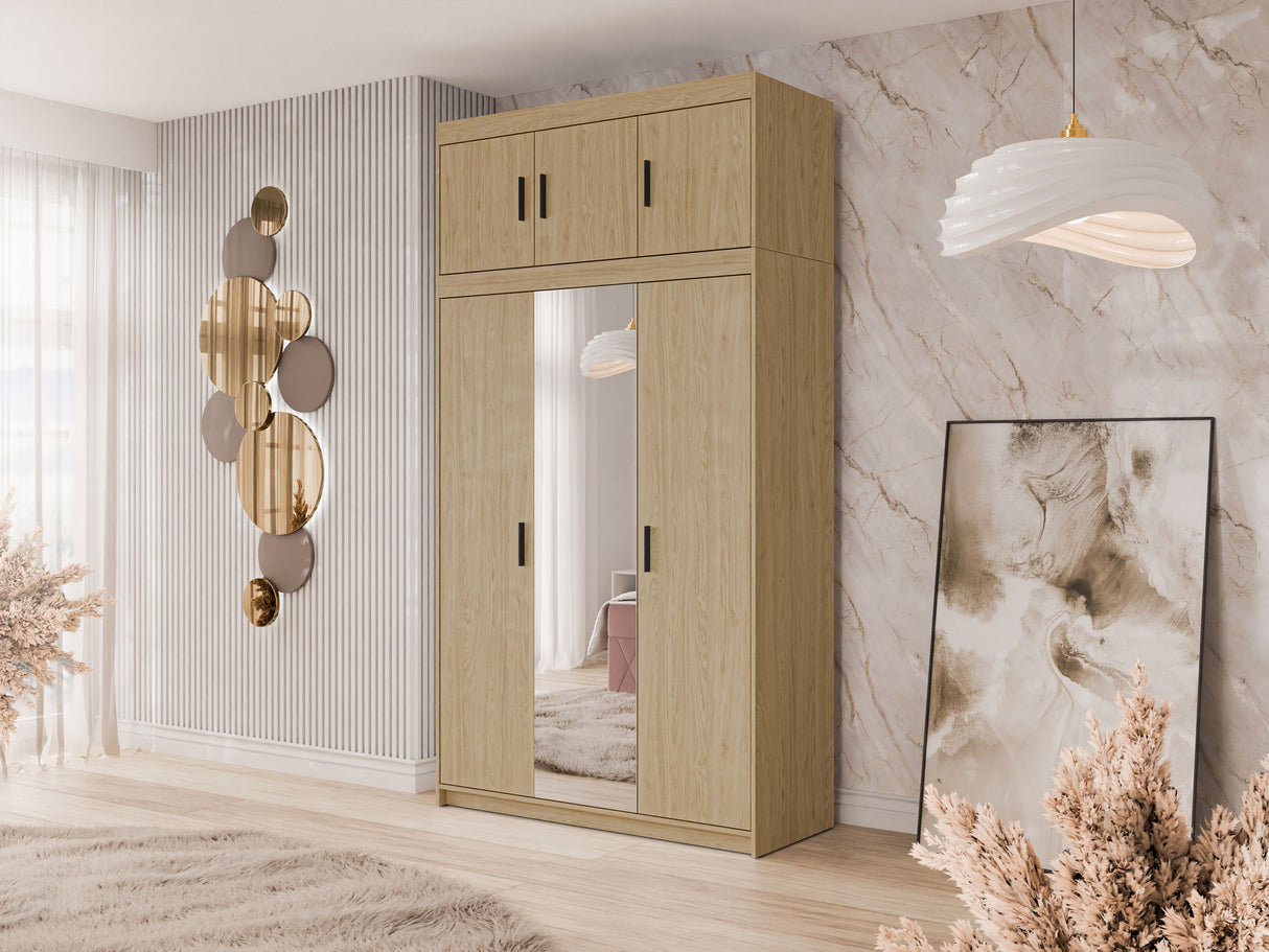 Gardróbszekrény Elena (Melen 3D) IV, Szín: Tölgy