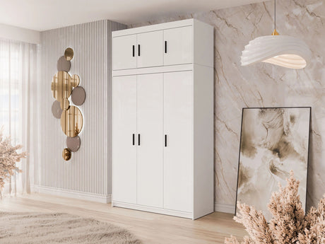 Gardróbszekrény Elena (Melen 3D) III, Szín: Fehér 4452900