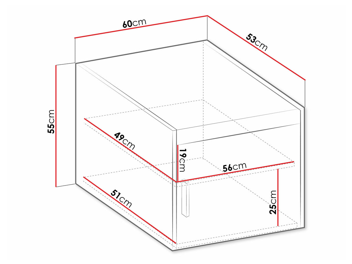 Szekrény ELENA 01, Szín: Fehér 4453386