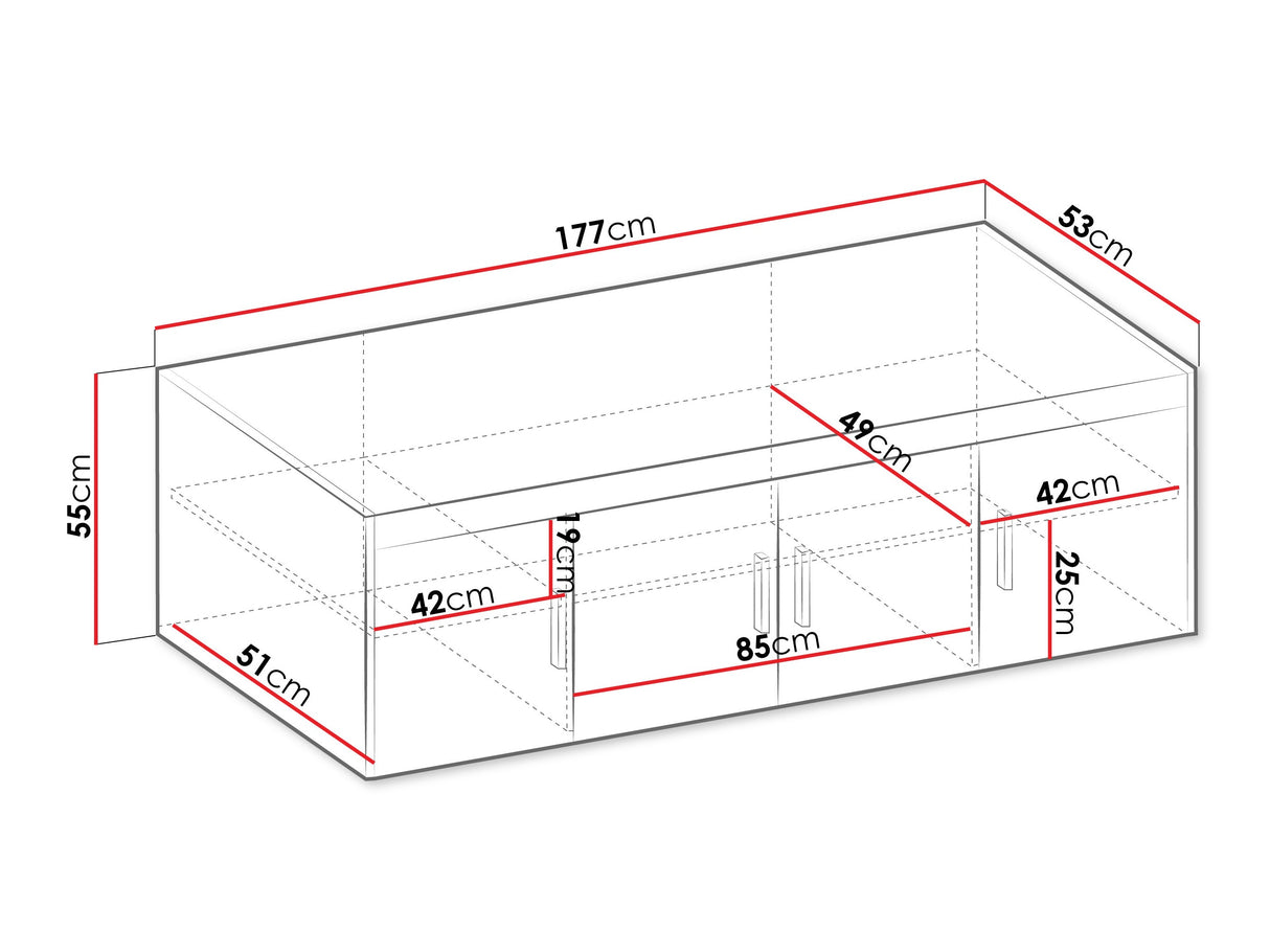 Szekrény Elena 04, Szín: Fehér