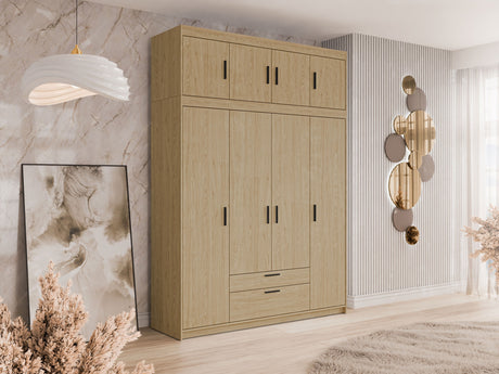 Gardróbszekrény Elena (Melen 4D), Szín: Tölgy