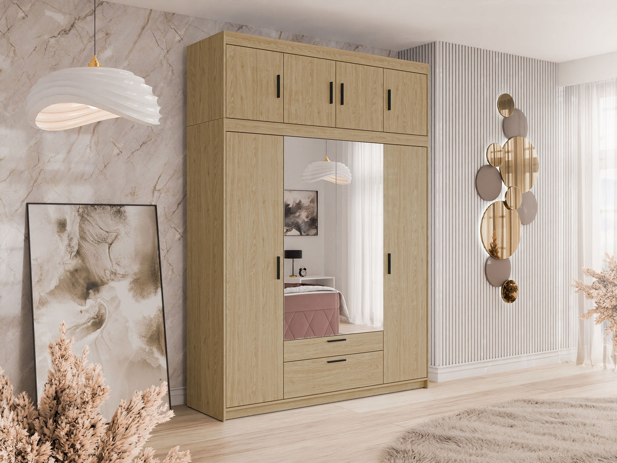 Gardróbszekrény Elena (Melen 4D) IV, Szín: Tölgy