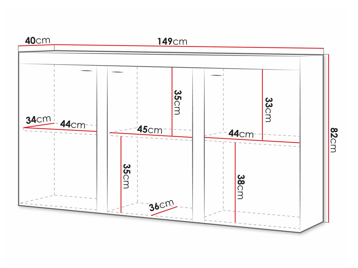 Szekrény Rumba (Rodos 3F), Szín: Fehér 4456140