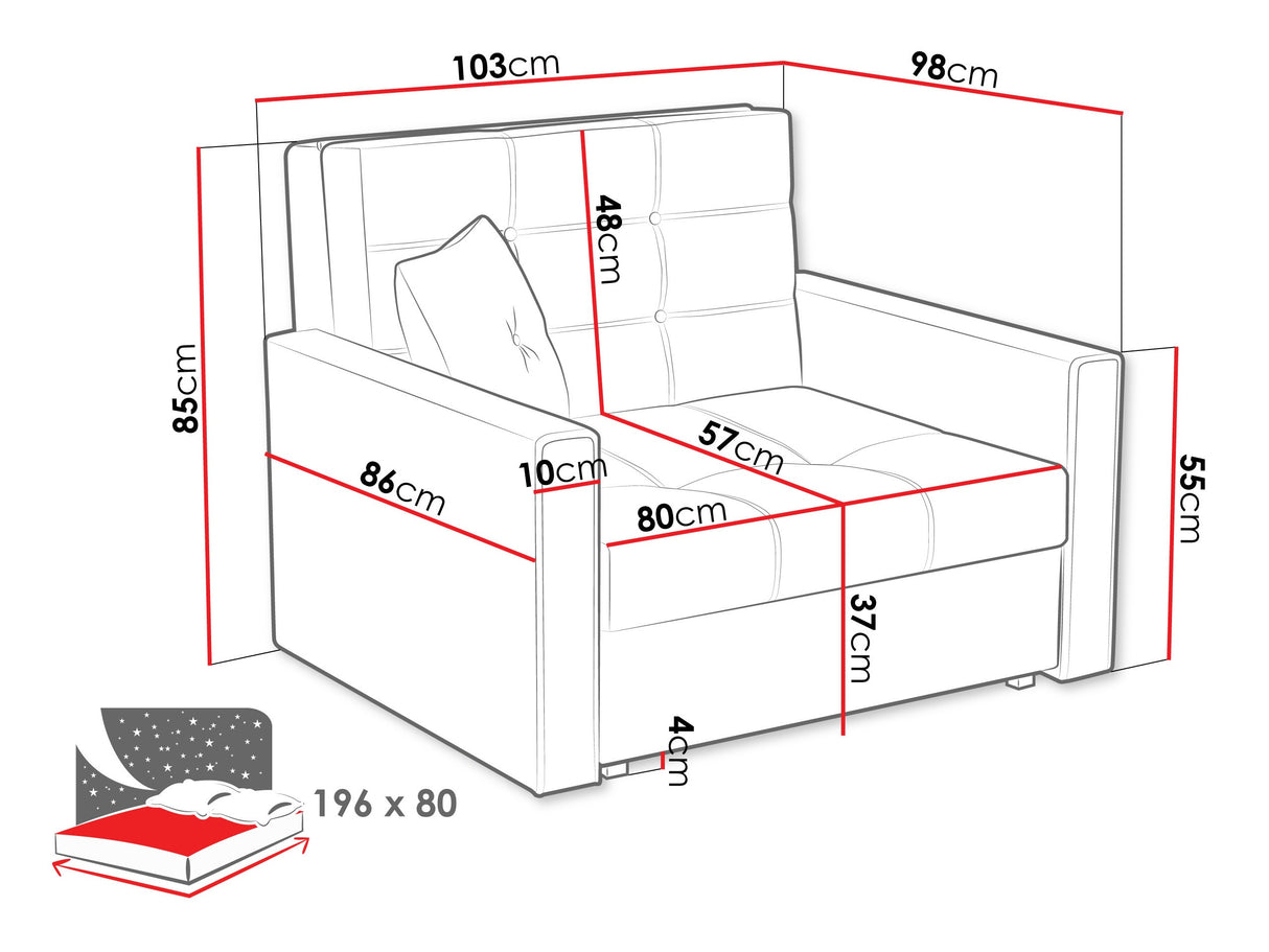 Fotel Viva Lux I (Clivia Lux I), Szín: Tatum 276 4457346