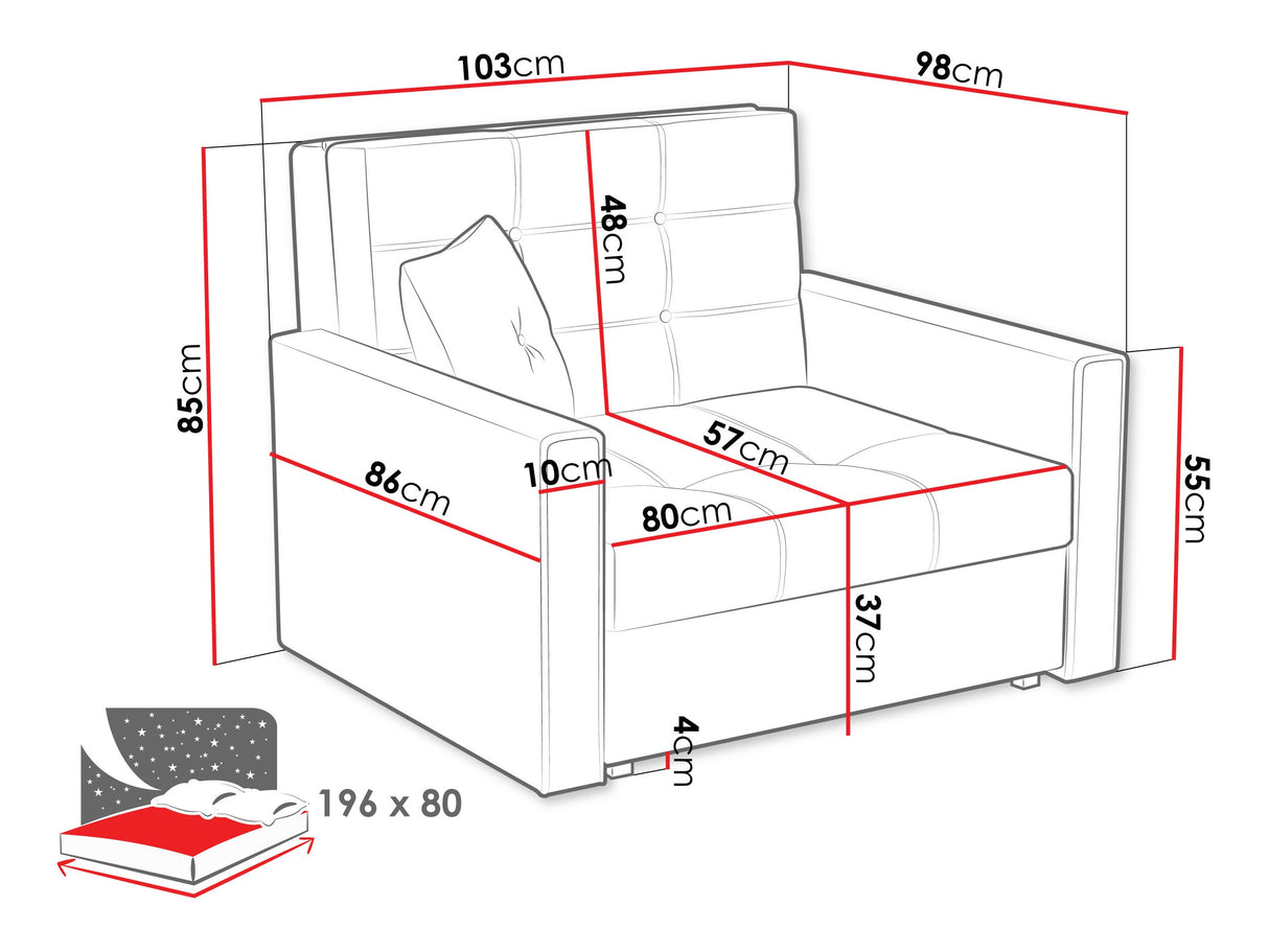 Fotel Viva Lux I (Clivia Lux I), Szín: Nazar 225.01 4457366
