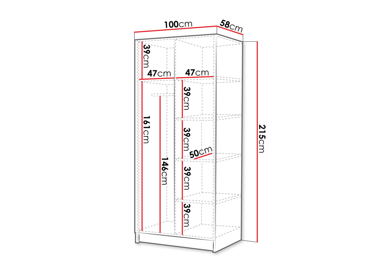 Gardróbszekrény BONO I, Szín: Dió