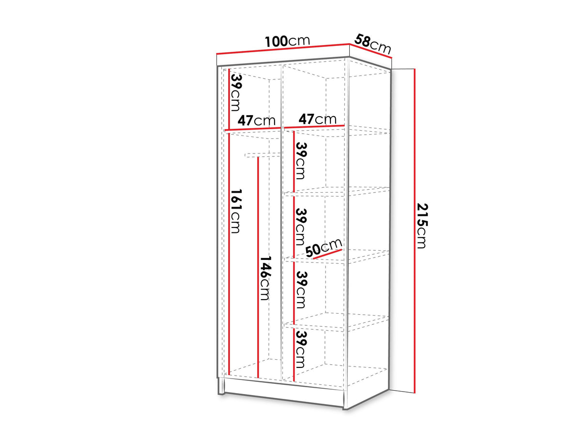 Gardróbszekrény BONO II, Szín: Dió