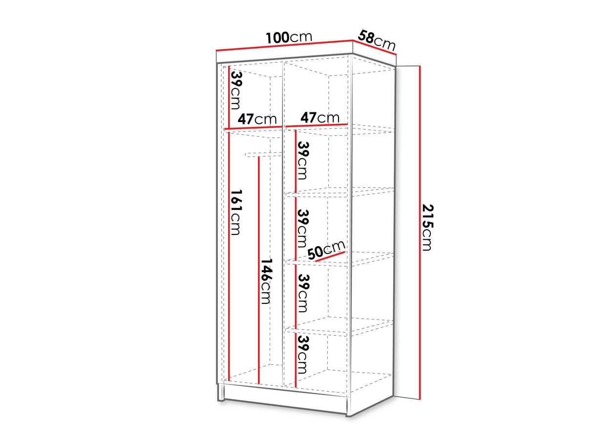 Gardróbszekrény BONO III, Szín: Dió