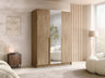 Gardróbszekrény CALIA II, Szín: Világos fa + Aranysárga 4462188