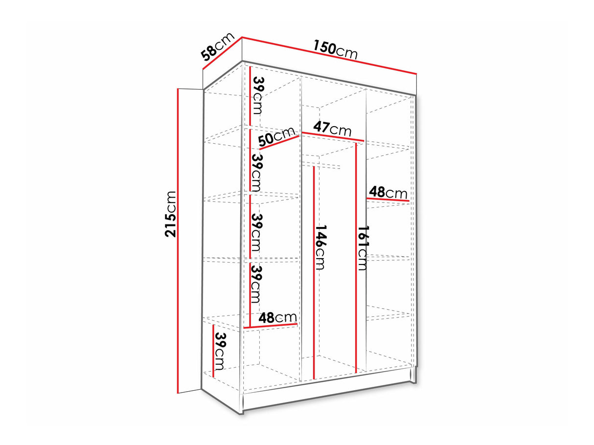 Gardróbszekrény CALIA III, Szín: Kasmír 4462298