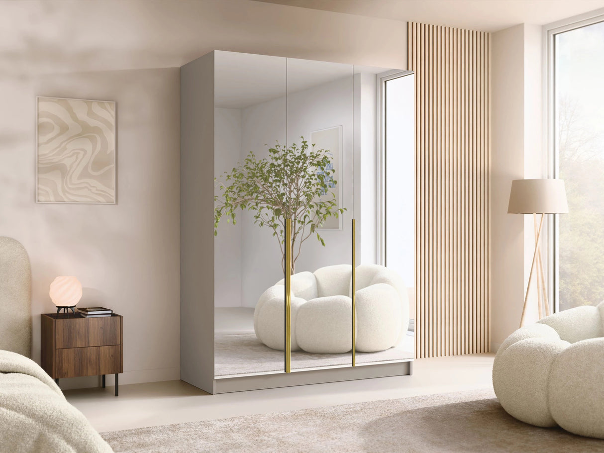 Gardróbszekrény CALIA III, Szín: Kasmír + Aranysárga 4462317