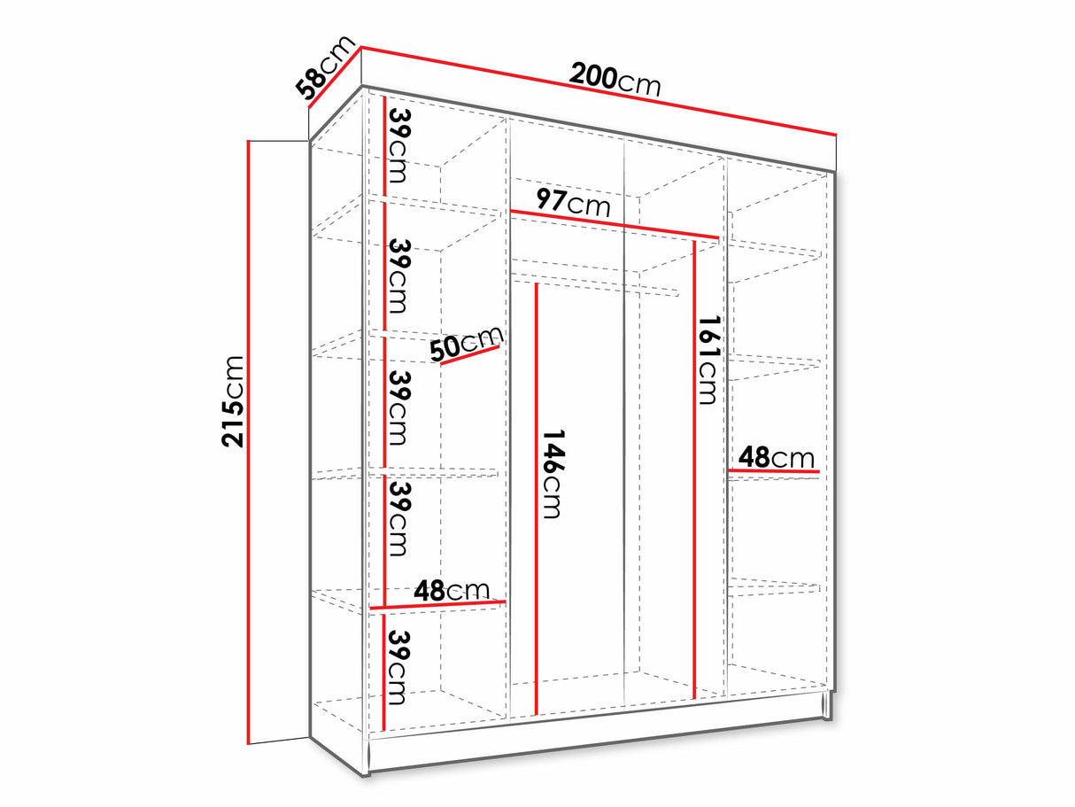 Gardróbszekrény SANTI III, Szín: Kasmír 4462771