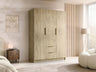 Gardróbszekrény CALWI I 150, Szín: Tölgy, Fogantyú színe: Aranysárga 4462980