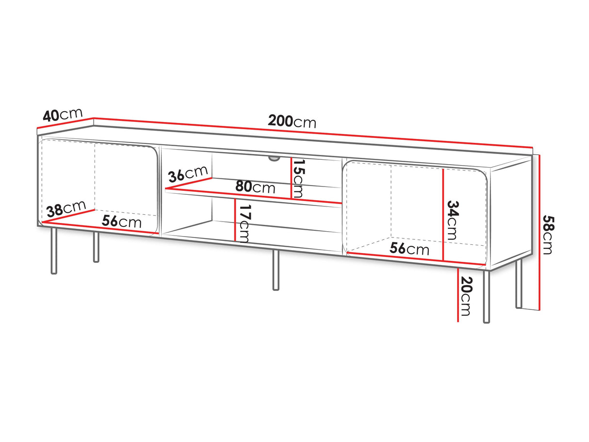 TV-állvány RTV 200 EF Rafael, Szín: Kasmír