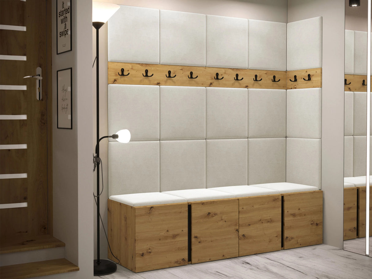 Előszoba garnitúra ORION II (Tavasz II), Keret színe: Artisan tölgy, Puha falpanel színe: Manila 02 4470749