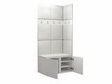 Előszoba garnitúra ORION I (Tavasz I), Keret színe: Fehér, Puha falpanel színe: Abriamo 3 4471797