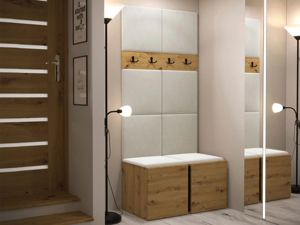 Előszoba garnitúra ORION IV (Tavasz IV), Keret színe: Artisan tölgy, Puha falpanel színe: Manila 02 4472623