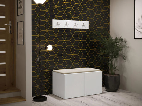 Előszoba garnitúra ORION VI (Tavasz VI), Keret színe: Fehér, Puha falpanel színe: Manila 02 4475108