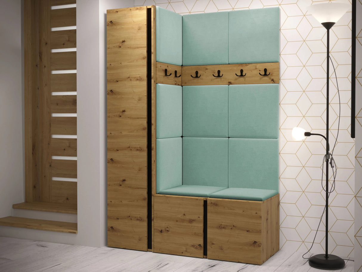 Előszoba garnitúra ORION IX (Tavasz IX), Keret színe: Artisan tölgy, Puha falpanel színe: Manila 11 4476297