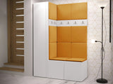 Előszoba garnitúra ORION IX (Tavasz IX), Keret színe: Fehér, Puha falpanel színe: Manila 32 4476473