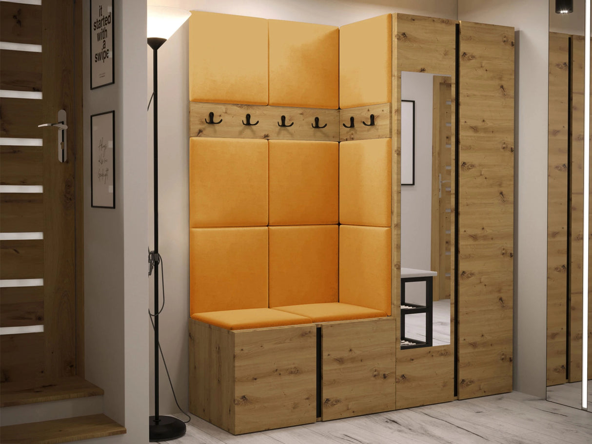 Előszoba garnitúra ORION XII (Tavasz XII), Keret színe: Artisan tölgy, Puha falpanel színe: Manila 32 4478261