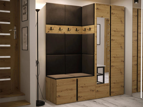 Előszoba garnitúra ORION XII (Tavasz XII), Keret színe: Artisan tölgy, Puha falpanel színe: Manila 04 4478279