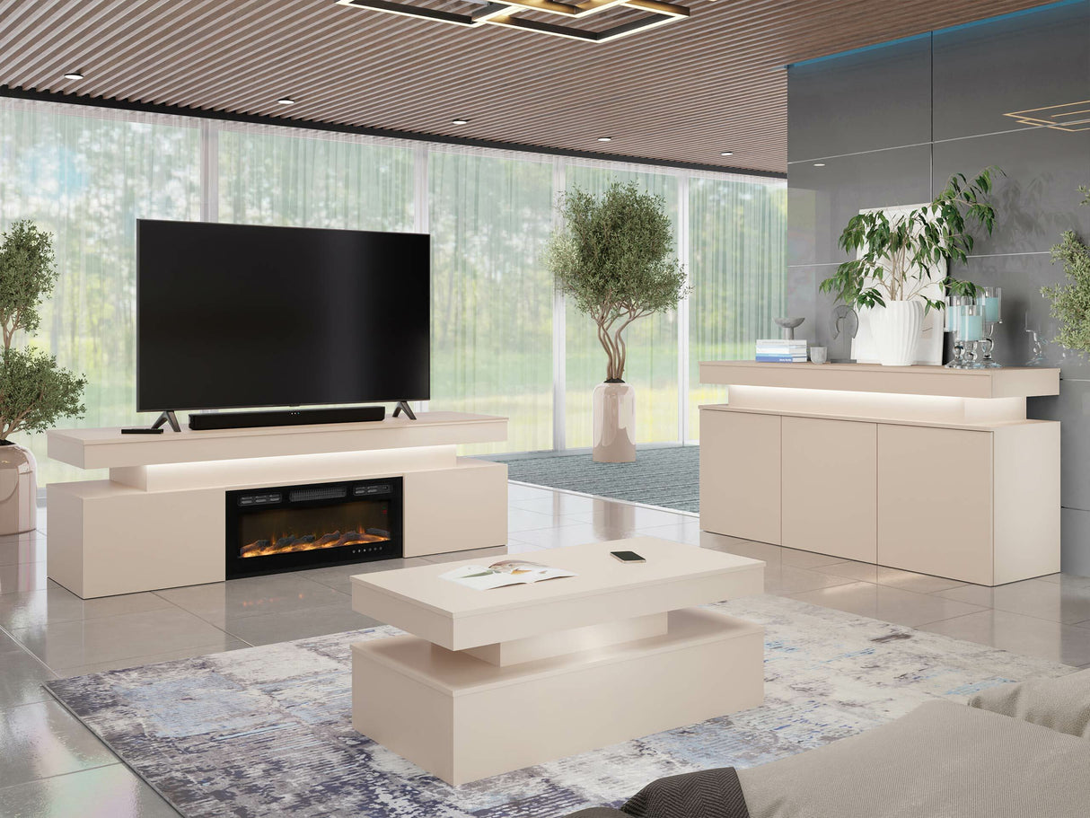 TV-állvány RTV EF 2D GLOSSA + + (Lestirola), Szín: Világosbarna 4479243