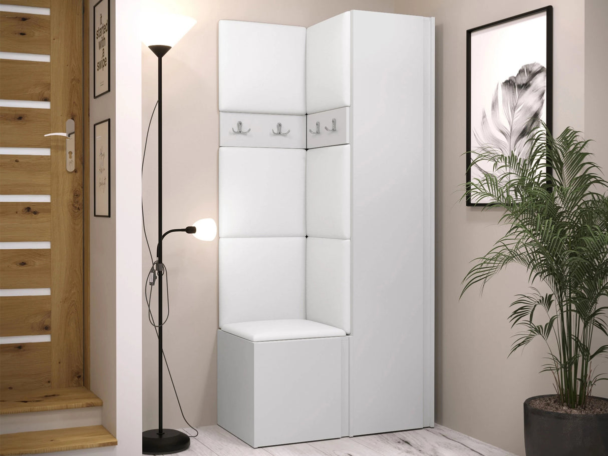 Előszoba garnitúra ORION XXIV (Tavasz XXIV), Keret színe: Fehér, Puha falpanel színe: Soft 017 4481065