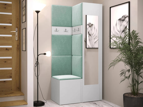 Előszoba garnitúra ORION XXV (Tavasz XXV), Keret színe: Fehér, Puha falpanel színe: Manila 11 4483110