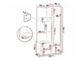 Előszoba garnitúra ORION XXV (Tavasz XXV), Keret színe: Kasmír, Puha falpanel színe: Manila 09