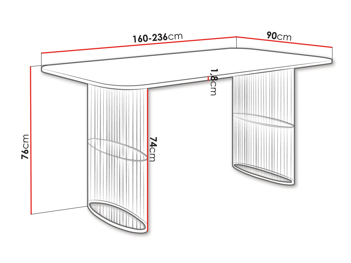 Asztal ARCADIA, színe: Fehér márvány