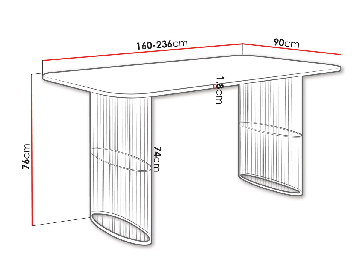Asztal ARCADIA, színe: Tölgy