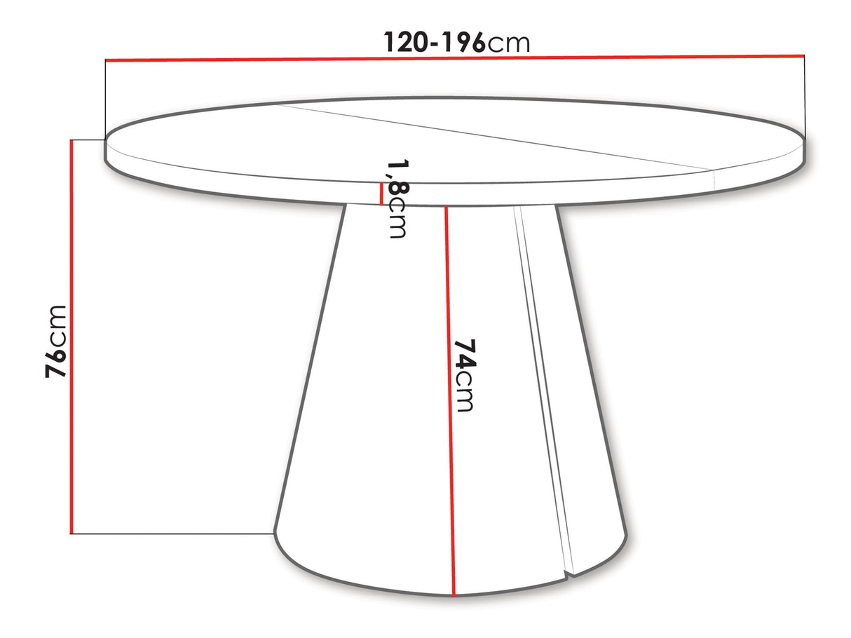 Asztal CALMA 120, színe: márvány