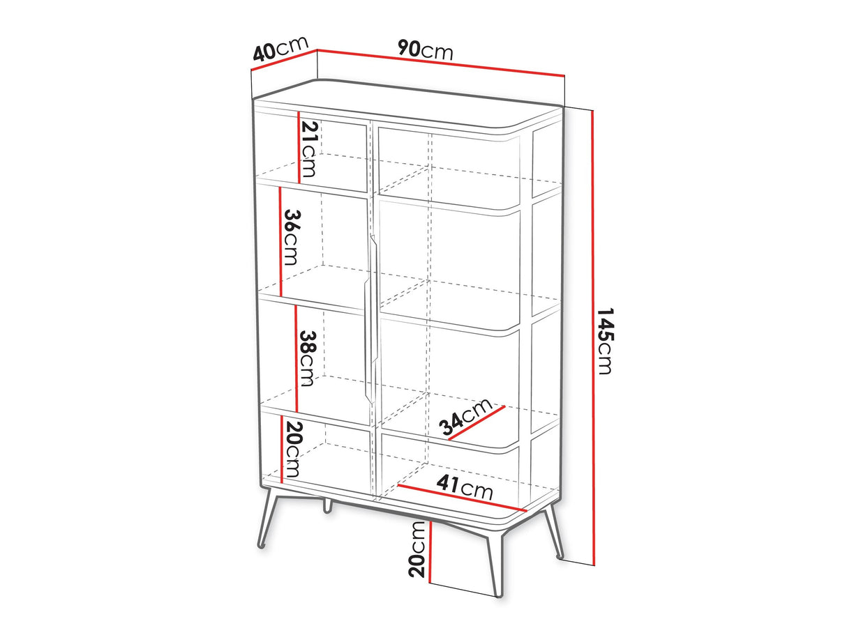 Könyvespolc MODERA, Szín: Kasmír