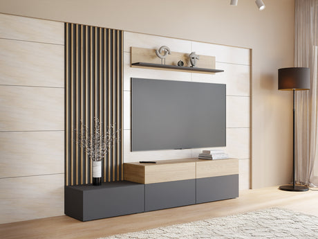 Nappali szett NAREZI I, Szín: Grafit + Tölgy 4489256