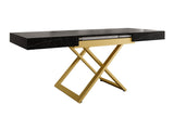 Kihajtható dohányzóasztal SANNA U, színe: márvány