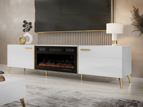 TV-állvány RTV PICRU 2D EF + / : (Fehér + Fényes fehér) 4491789