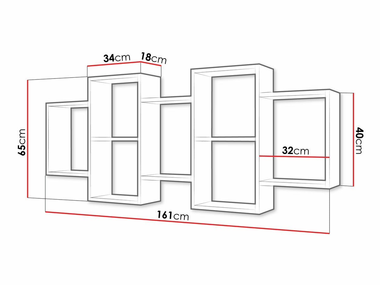 Fali polc Trio 001 (Cygni), Szín: Grafit 4495671