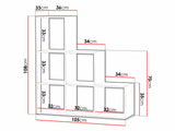 Könyvespolc Trio 011 (Cygni), Szín: Fehér 4495973