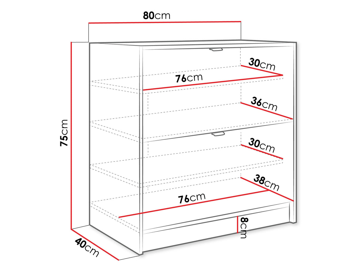 Cipőtároló 2K TIRENO, Szín: Fehér