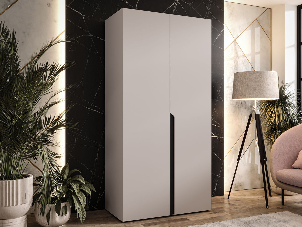 Gardróbszekrény MILA 1 100, Szín: Kasmír, Fogantyú színe: