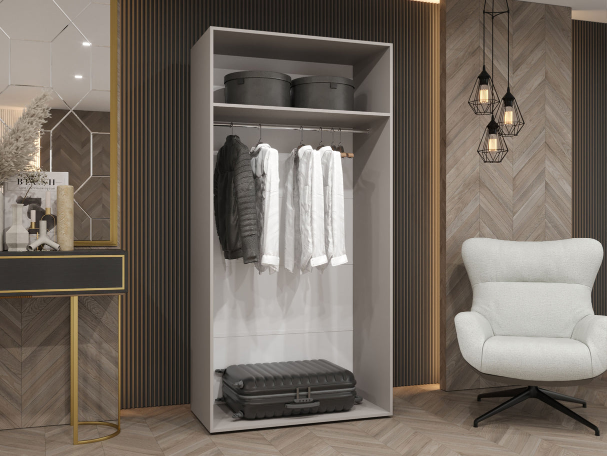 Gardróbszekrény MILA 1 100, Szín: Kasmír, Fogantyú színe: