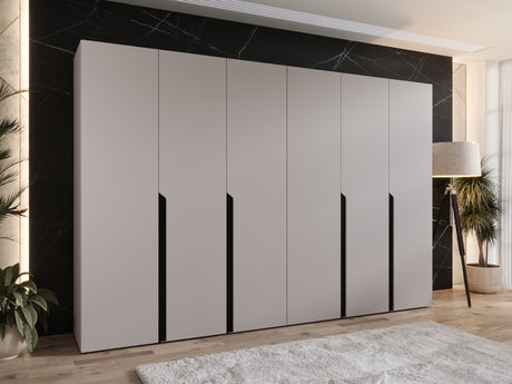 Gardróbszekrény MILA 1 300, Szín: Kasmír, Fogantyú színe: