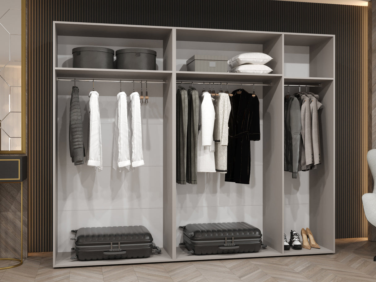 Gardróbszekrény MILA 2 250, Szín:, Fogantyú színe: Aranysárga