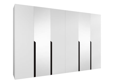 Gardróbszekrény MILA 2 300, Szín: Fehér, Fogantyú színe: