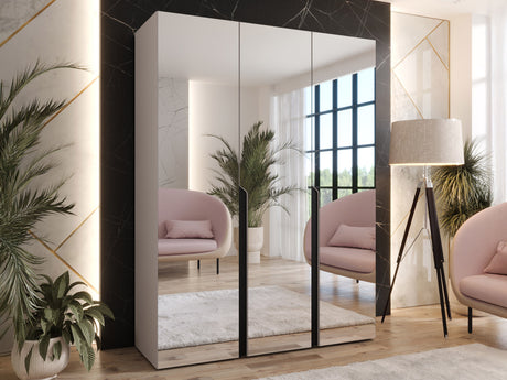 Gardróbszekrény MILA 3 150, Szín: Kasmír, Fogantyú színe: