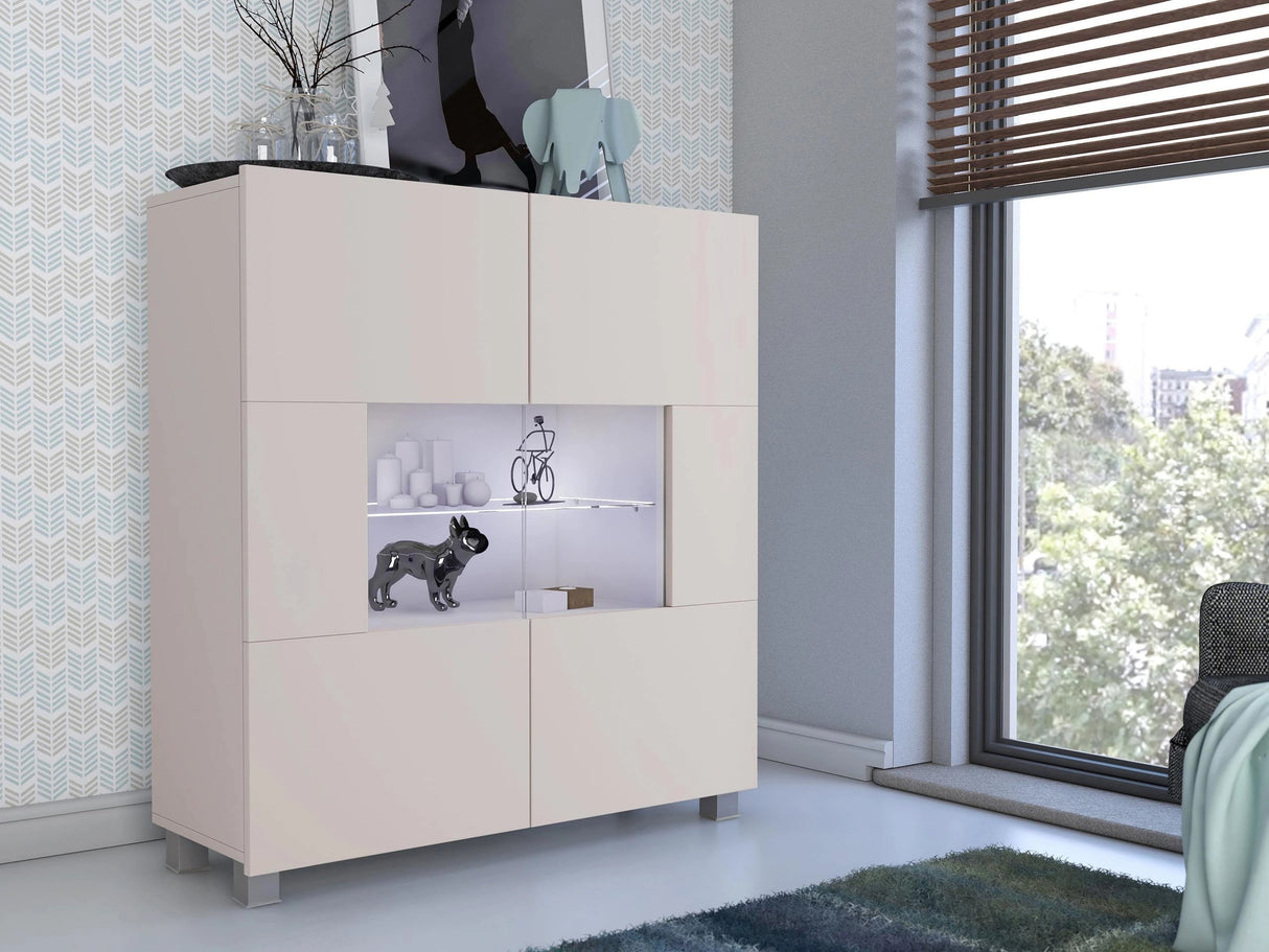 Szekrény Calabrini (Bralani BR01), -világítás: Kék, Szín: Kasmír 4505809